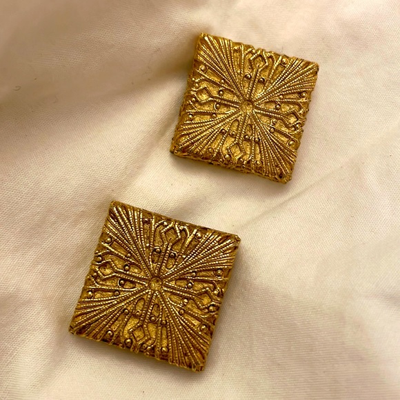 Vintage couture Givenchy Paris New York City 1980’s clip on earrings - Picture 2 of 8